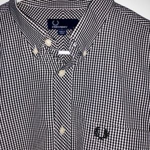 FRED PERRY Checkered Plaid OXFORD Button Down